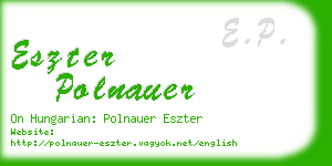 eszter polnauer business card